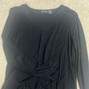 Mesh neckline blouse